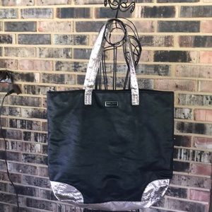 JIMMY CHOO FAUX LEATHER LIGHT WEIGHT TOTE BAG